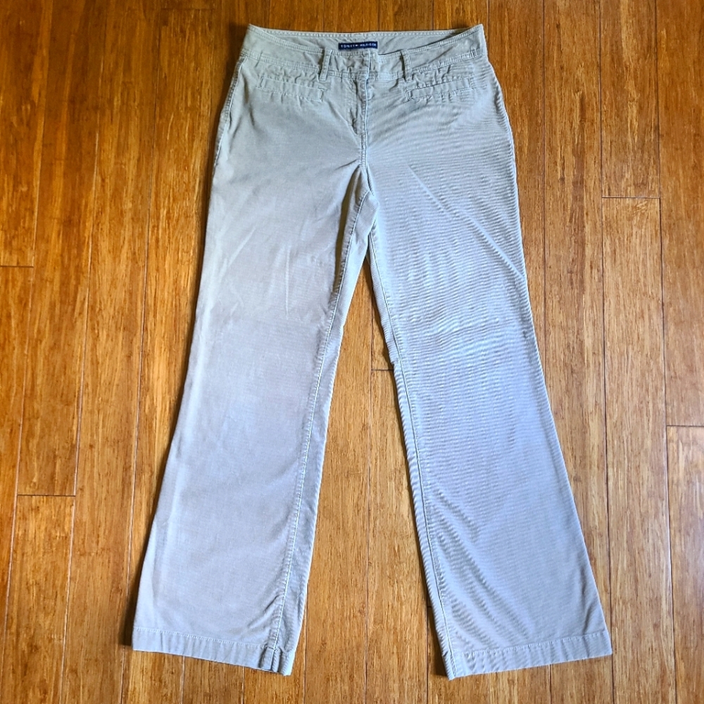Tommy Hilfiger Women's Boot Cut Corduroy Jeans Beige Tan Size 10
